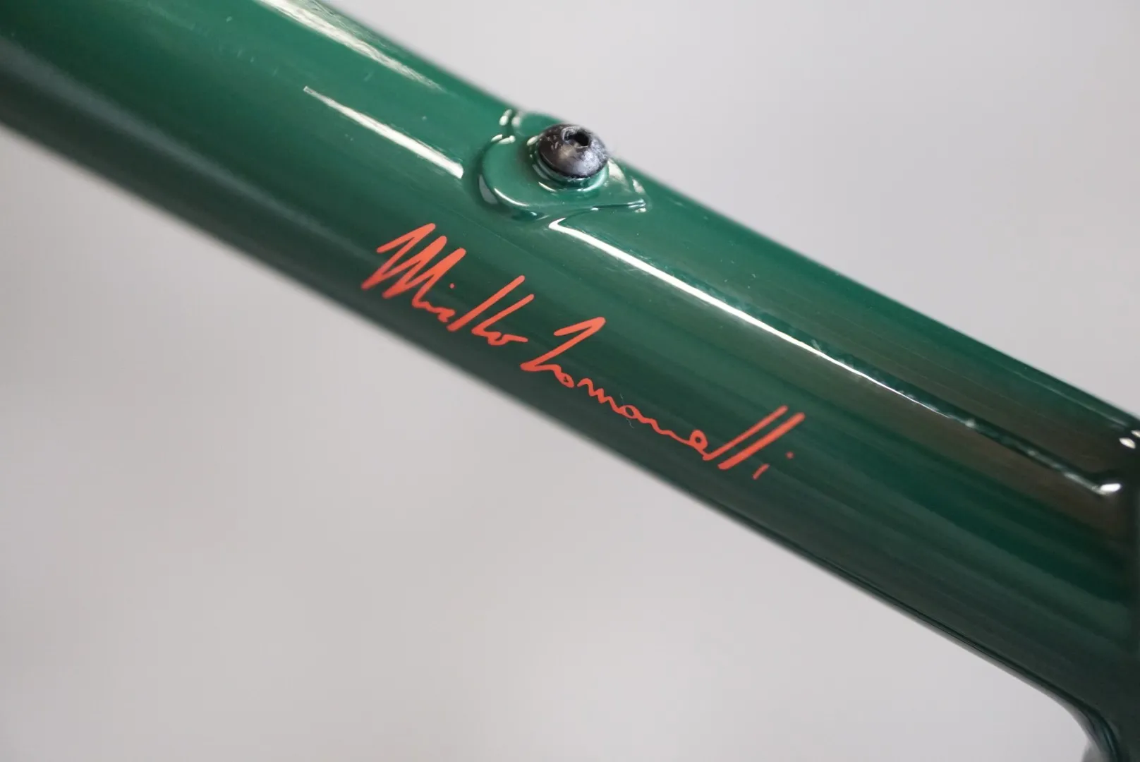 Firma sul tubo orizzontale — Romanelli Cicli Rock step, Pietro Trail