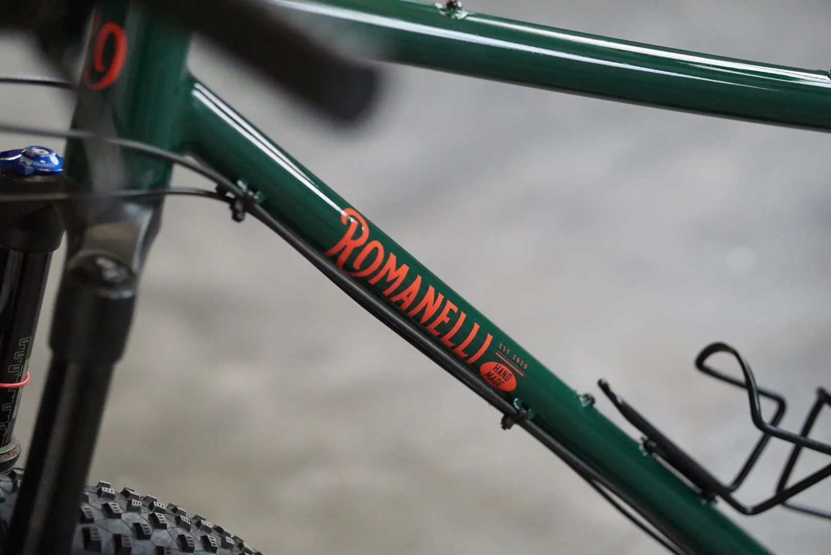 Logo sul tubo obliquo — Romanelli Cicli Rock step, Pietro Trail