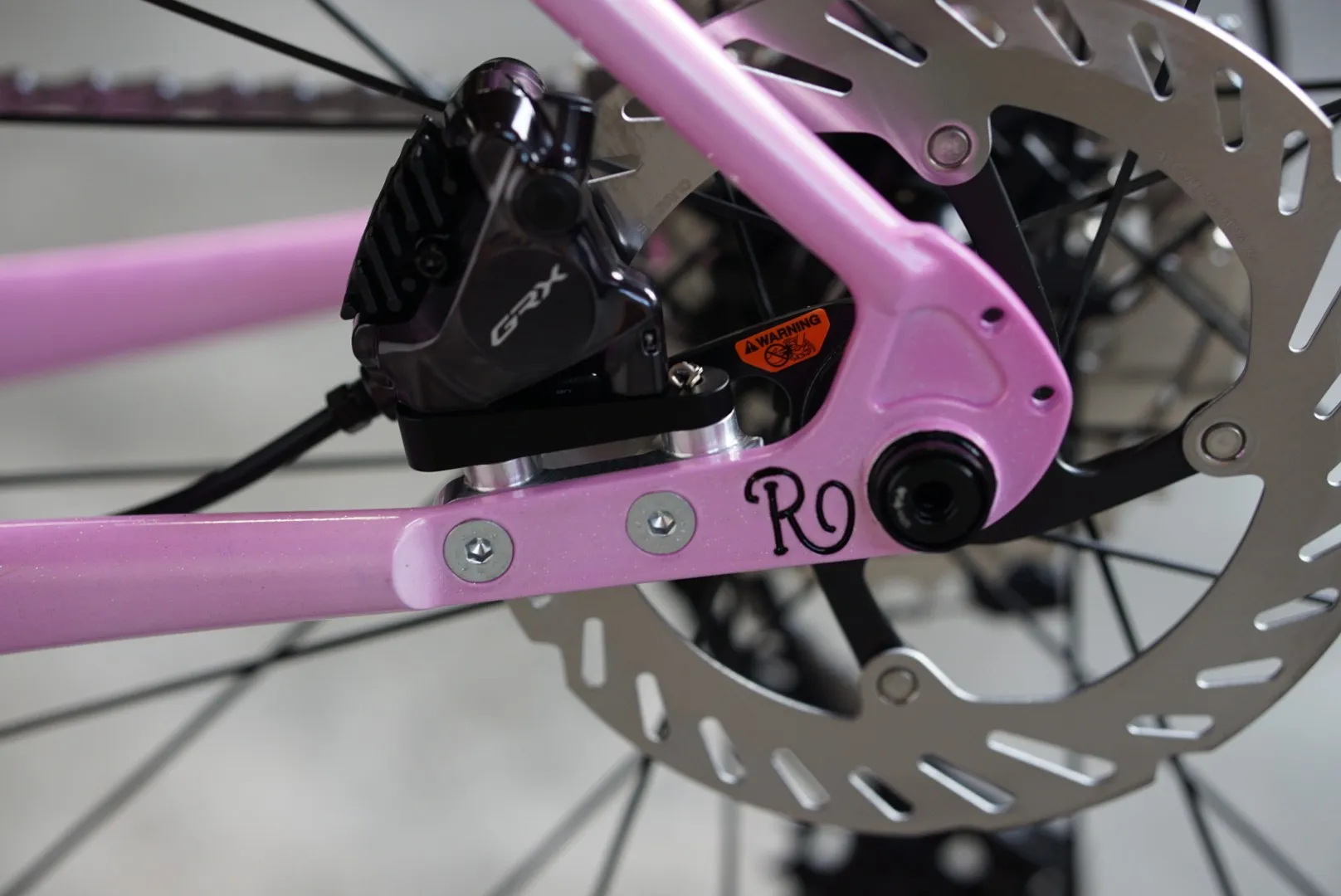 Pinza freno e forcellino posteriore — Romanelli Cicli Tuck turn, gravel Marghe