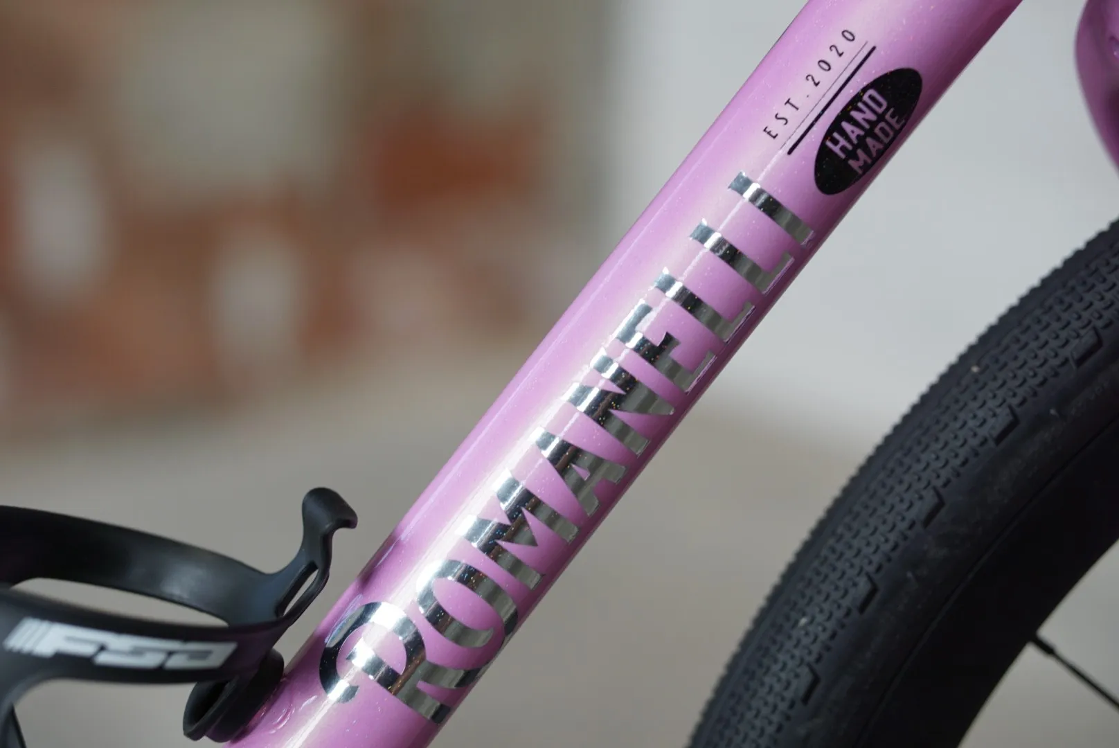 Logo sul tubo obliquo — Romanelli Cicli Tuck turn, gravel Marghe