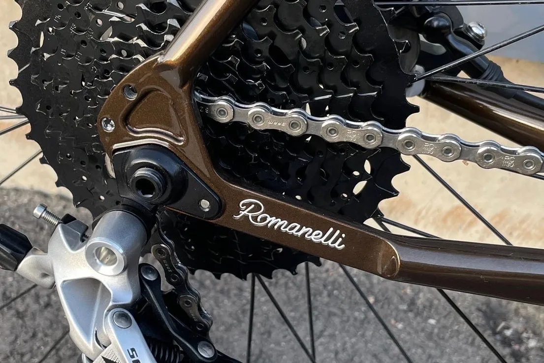 Forcellino e trasmissione posteriore — Romanelli Cicli Tuck turn, bronzo
