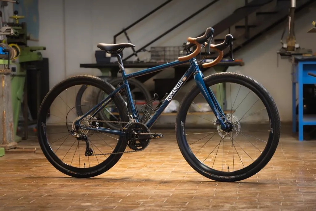 Vista completa laterale — Romanelli Cicli Tuck turn, blu