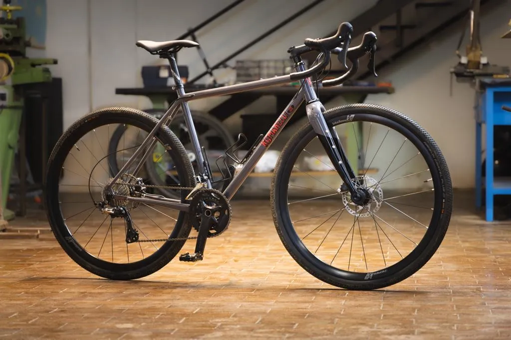 Vista completa laterale — Romanelli Cicli Tuck turn, grigia