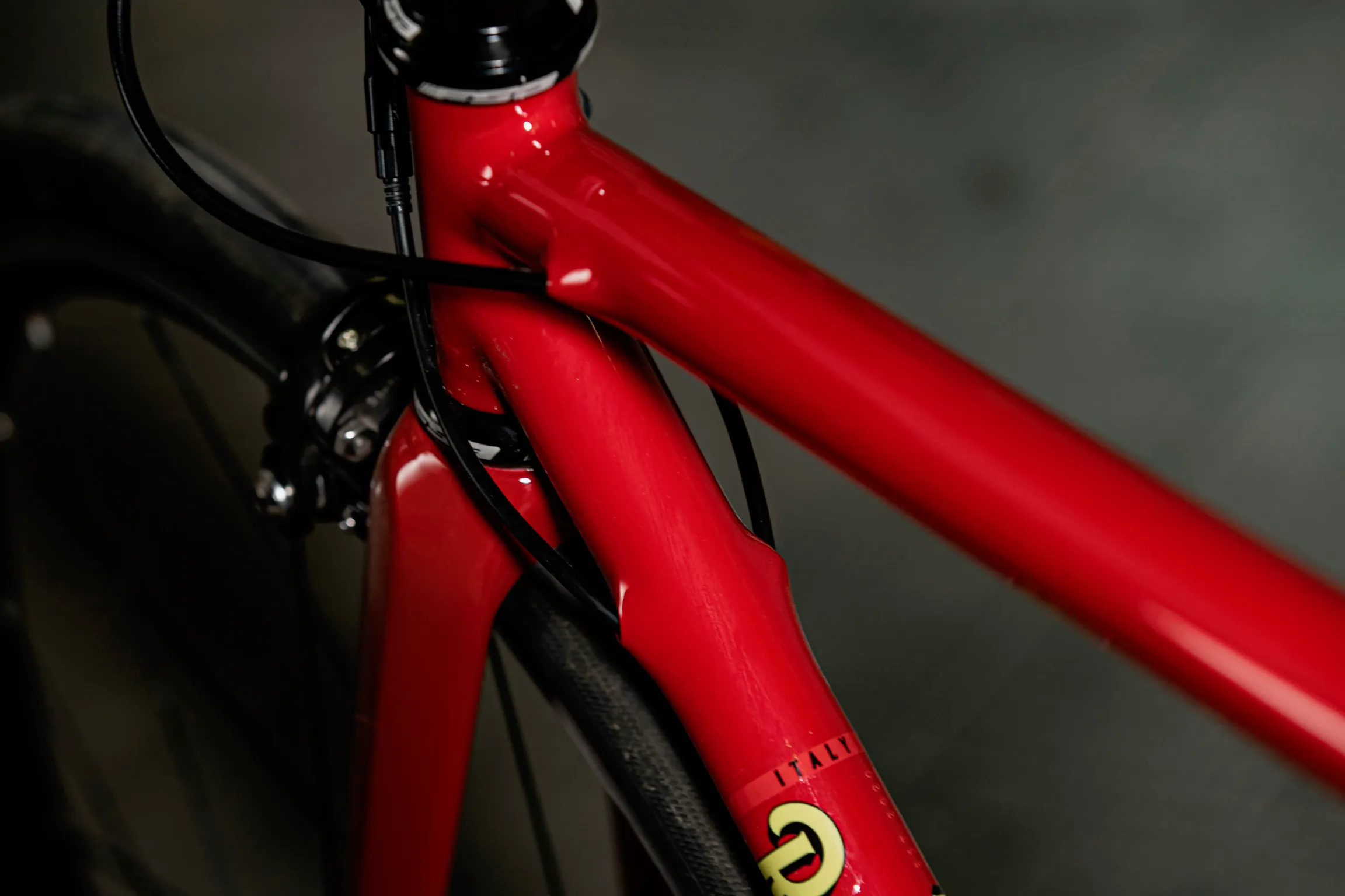 Nodo sterzo e freno anteriore — Romanelli Cicli Sugar push, rossa
