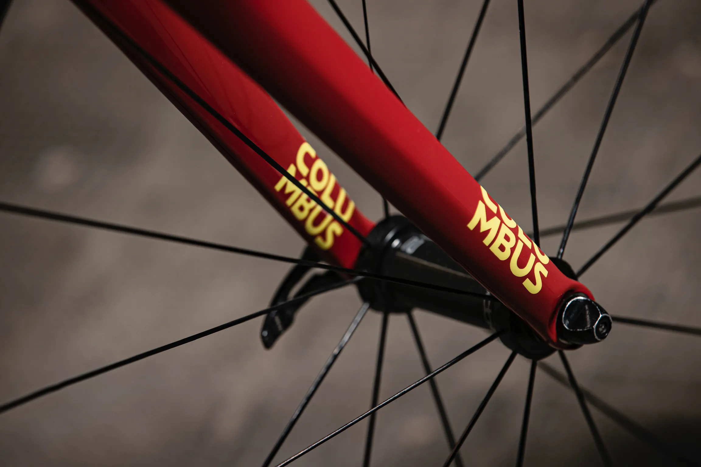 Forcellino e logo Columbus — Romanelli Cicli Sugar push, rossa